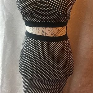 Sans Sduci Black & white polkadot 2pc,